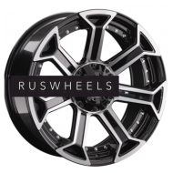 Диски LS 9x20/6x139,7 ET20 D106,1 1293 BKF (конус, Колпак+лого)