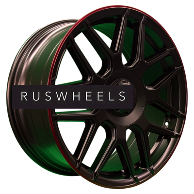 Диски PDW 8,5x19/5x130 ET38 D66,6 L5424 Satin Black Red Lip (PDW)