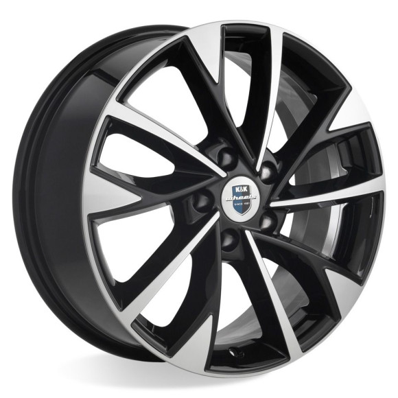 Диски КиК  Роквуд  7,0\R17 5*114,3 ET37  d66,6  алмаз чёрный  [77673]